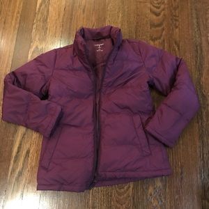 Like NEW Land’s end girl down jacket size L 6-7